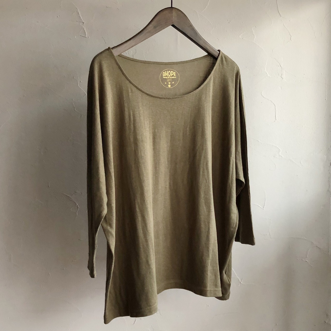 A HOPE HEMP | バンブー天竺《ヘンプ × コットン×バンブー》 ドルマンスリーブTシャツ