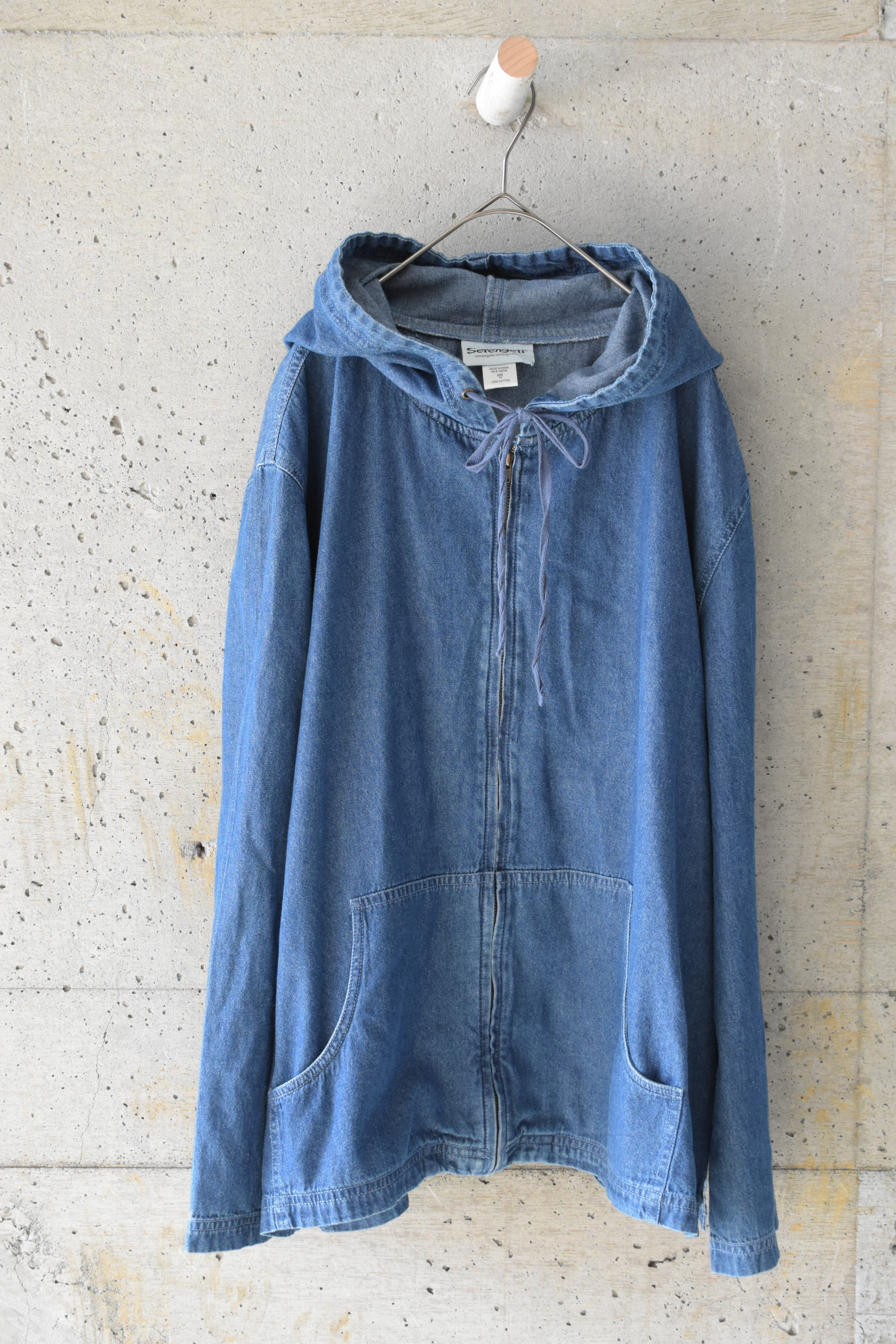 Lightweight denim hoodie