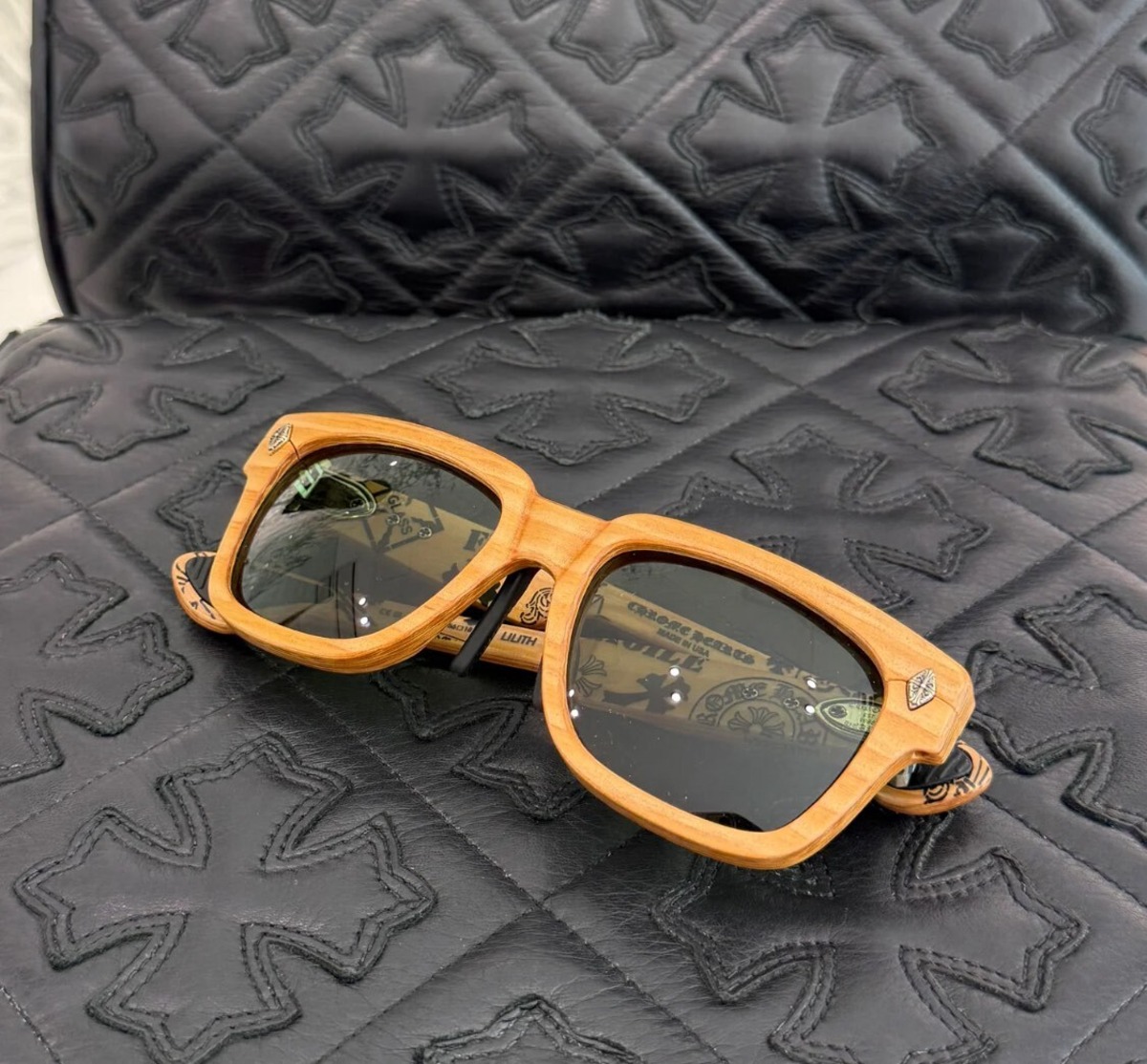 CHROME HEARTS クロムハーツ LILITH Stencil Wood Sunglasses 