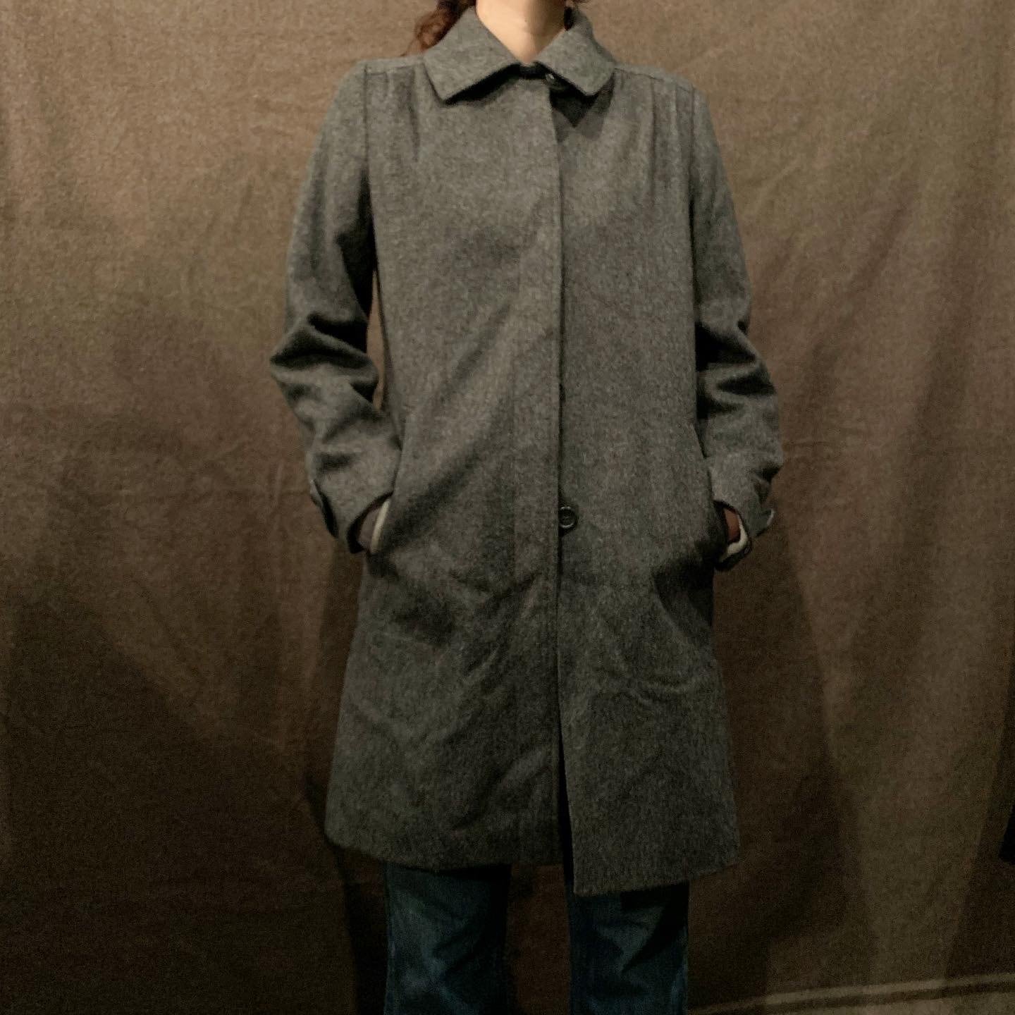 【美品】A.P.C. ウール ステンカラーコート レディース 38 ブラック