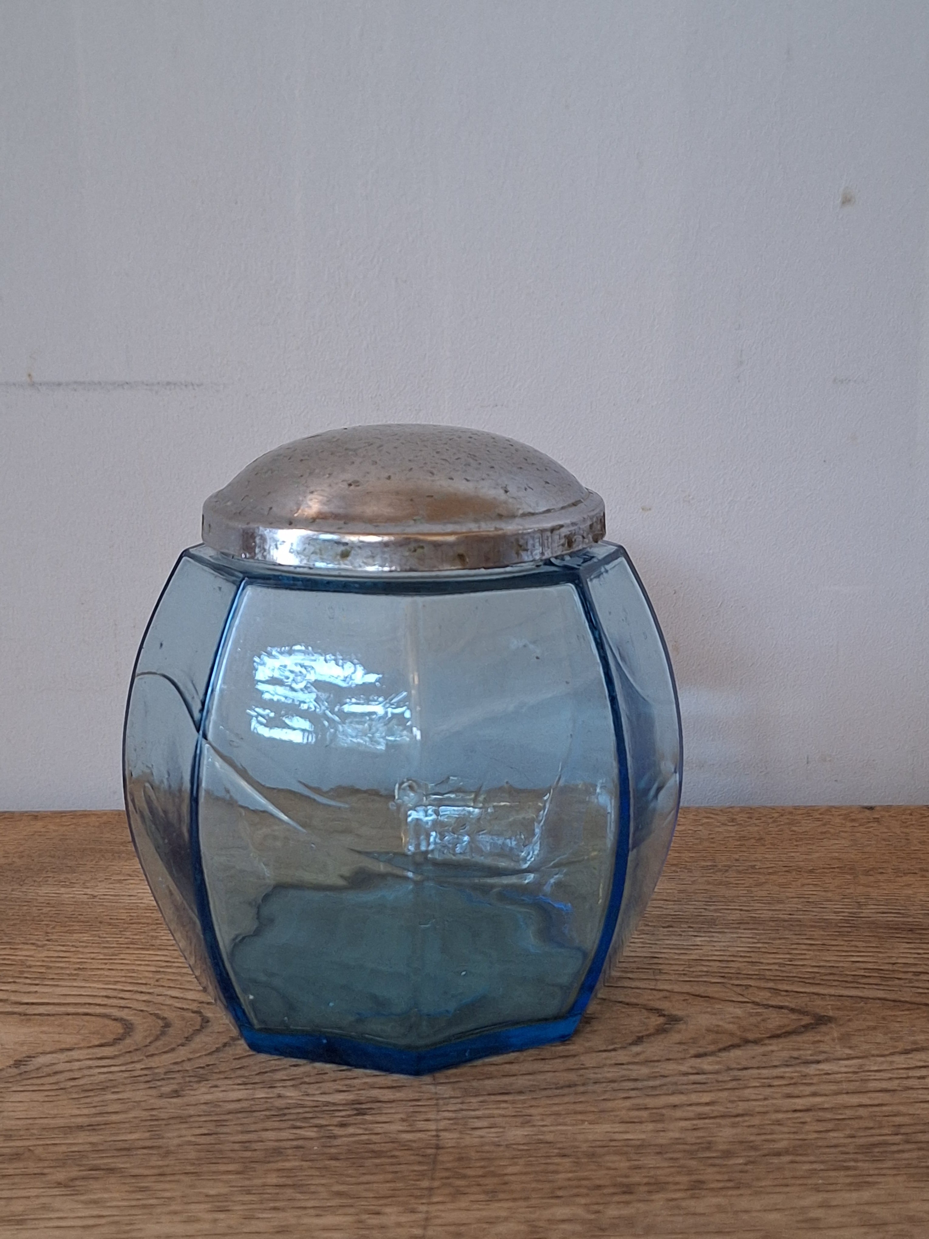 八角のゆらゆらガラスビン 青 | +G