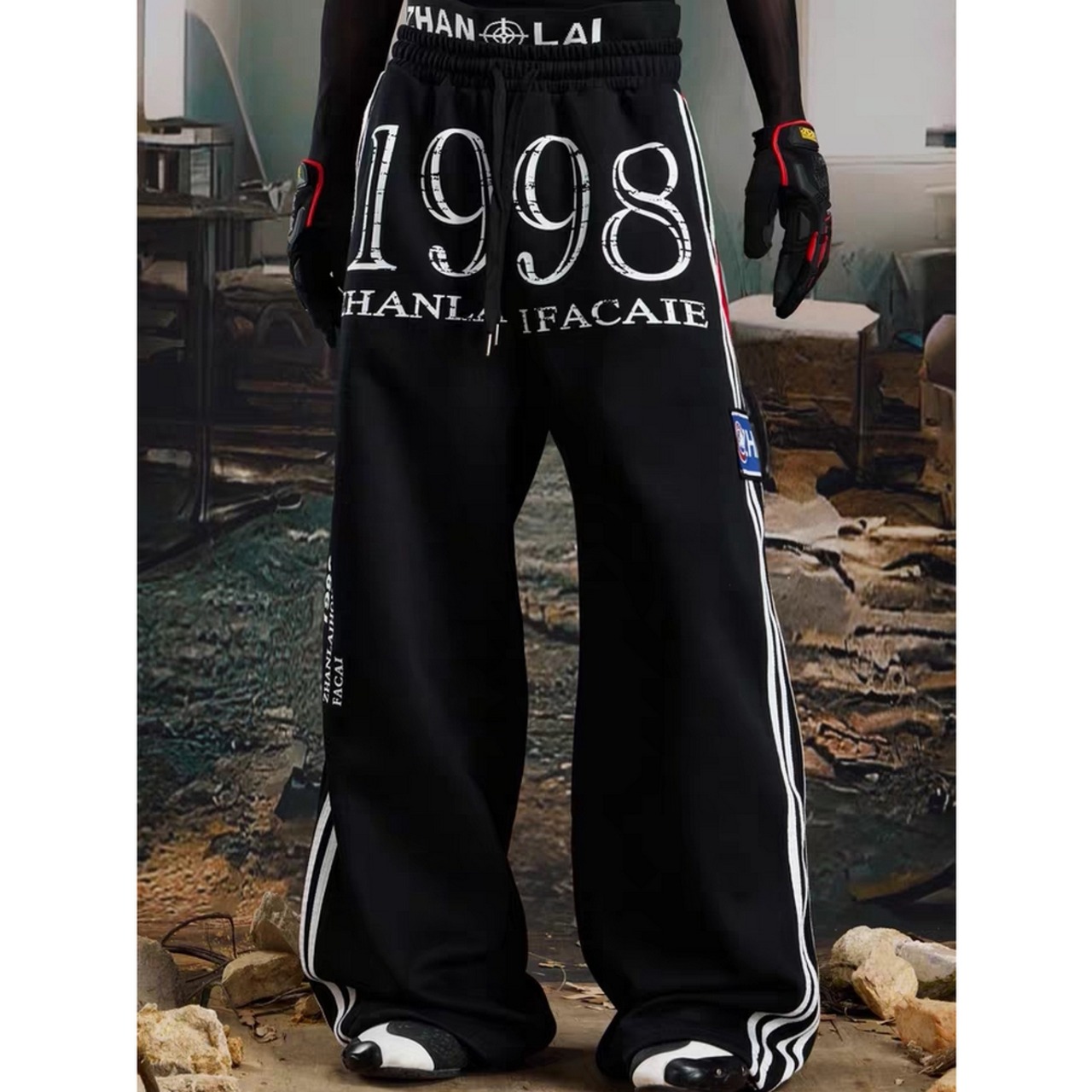 ストリート  1998フェイクレイヤード スウェットパンツ P372