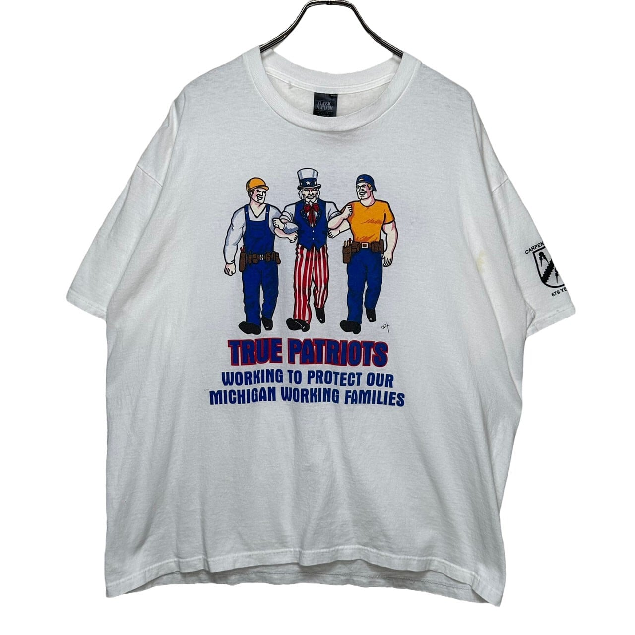Made in USA】【両面プリント】Classic Platinum 半袖Tシャツ XL 