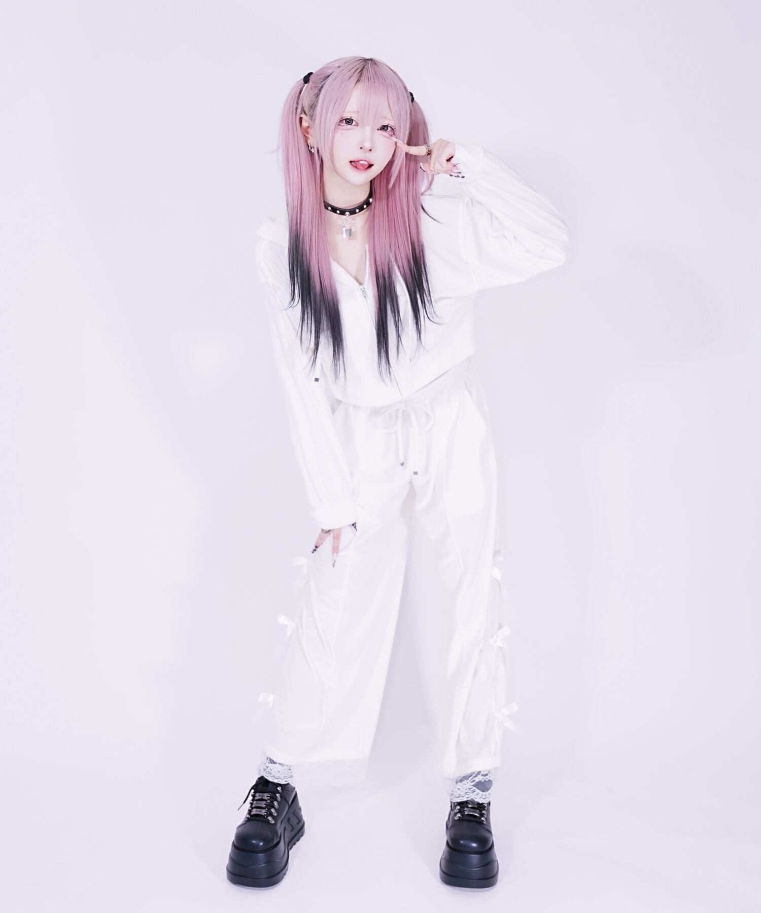 お嬢ベロアセットアップ(ホワイト) | Hauls