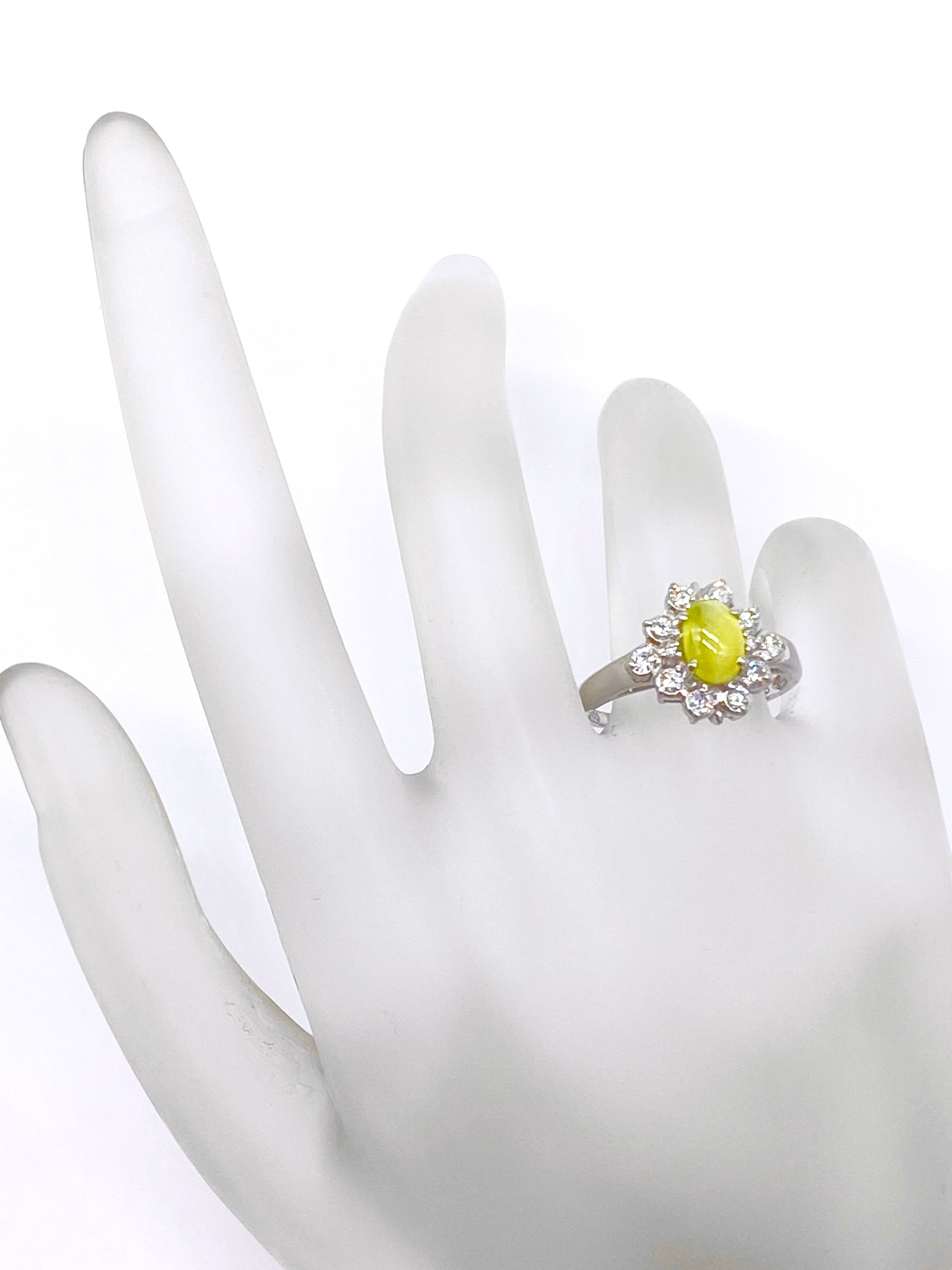 クリソベリルキャッツアイ 1.39ct / ダイヤモンド Pt900 リング