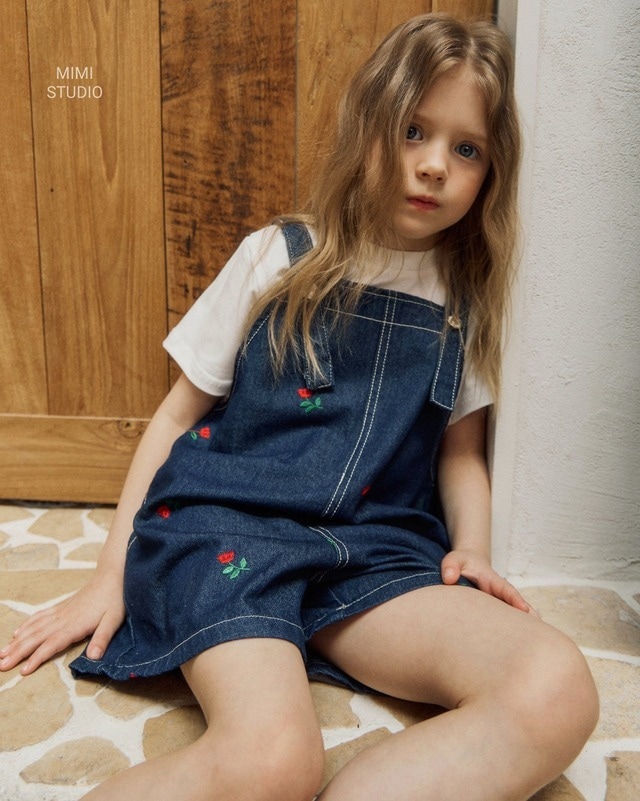 【 Bymimi / 予約 】Embroidery overall pants