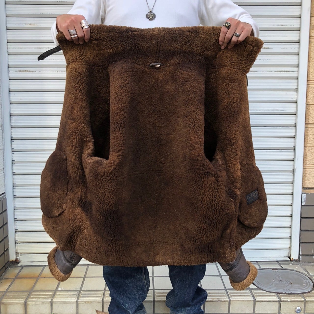 SLY ブラウンレザージャケット ファー付き SLY ブラウンレザー