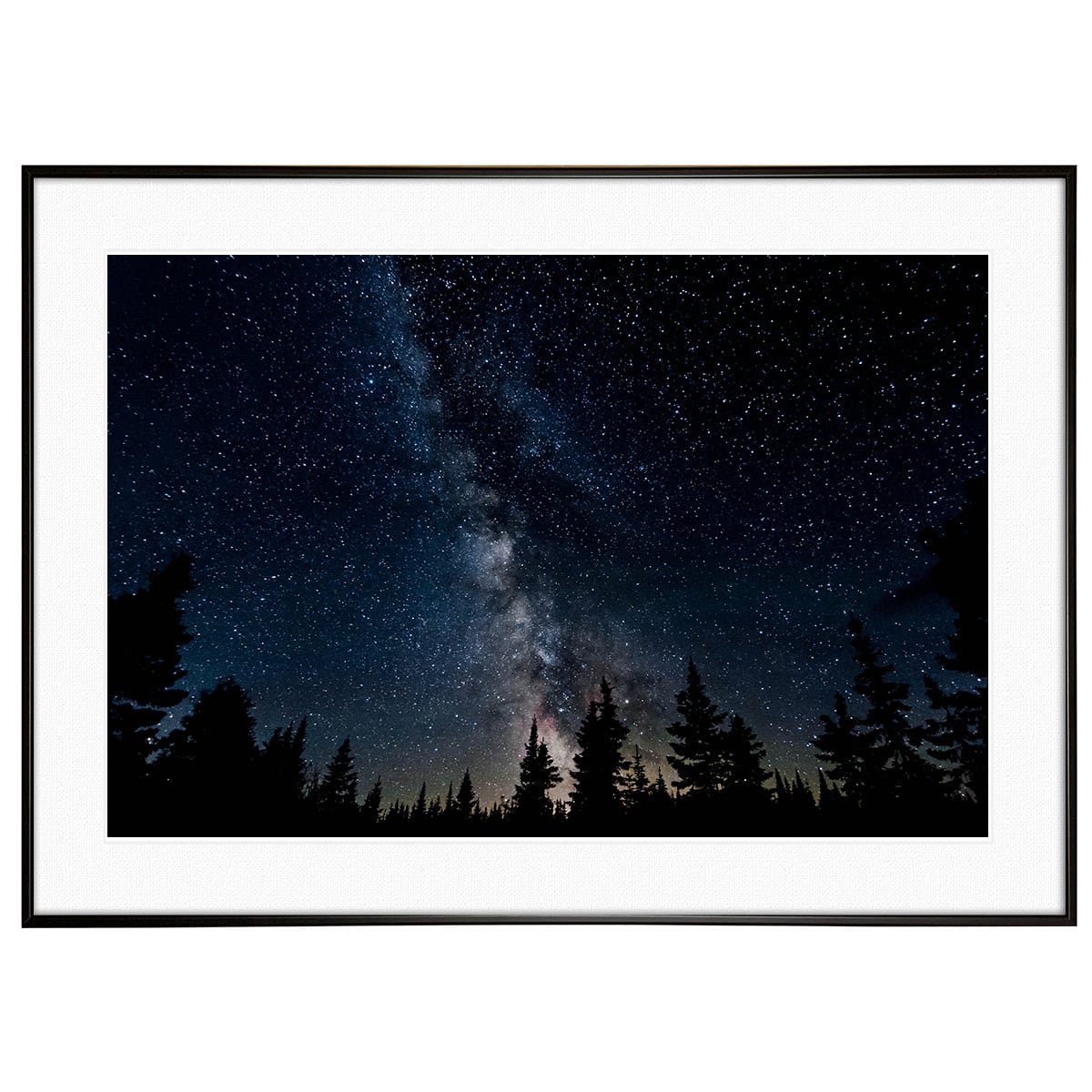 星空写真 カナダ ケベック州 から インテリアアートポスター額装 AS0054