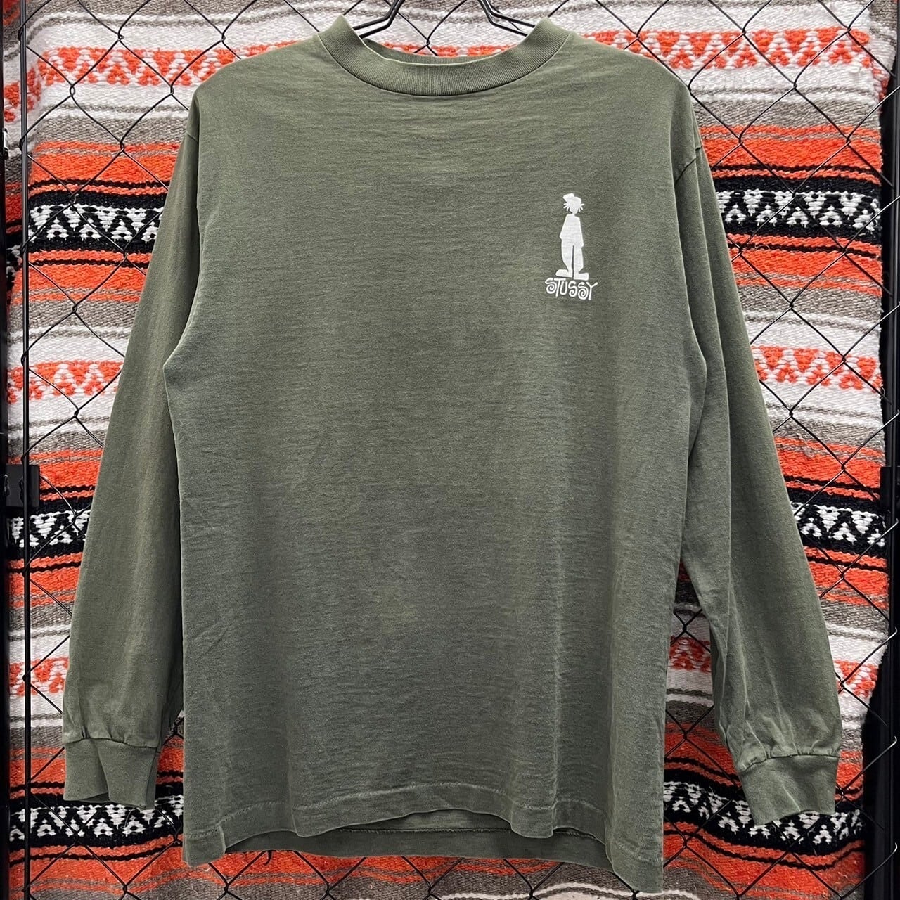 80s USA製 Stussy ステューシー ロンT 長袖 ワンカラー L 古着 80s USA製 Stussy ステューシー ロンT 長袖 ワンカラー L 古着