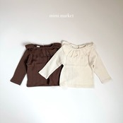 ミミマーケット / mimimarket / ラビー襟付きT / 韓国子供服 / キッズ / 26winter〖取寄〗*S~L*
