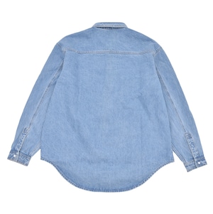 【VETEMENTS】EMBROIDERED LOGO DENIM SHIRT(LIGHT BLUE)