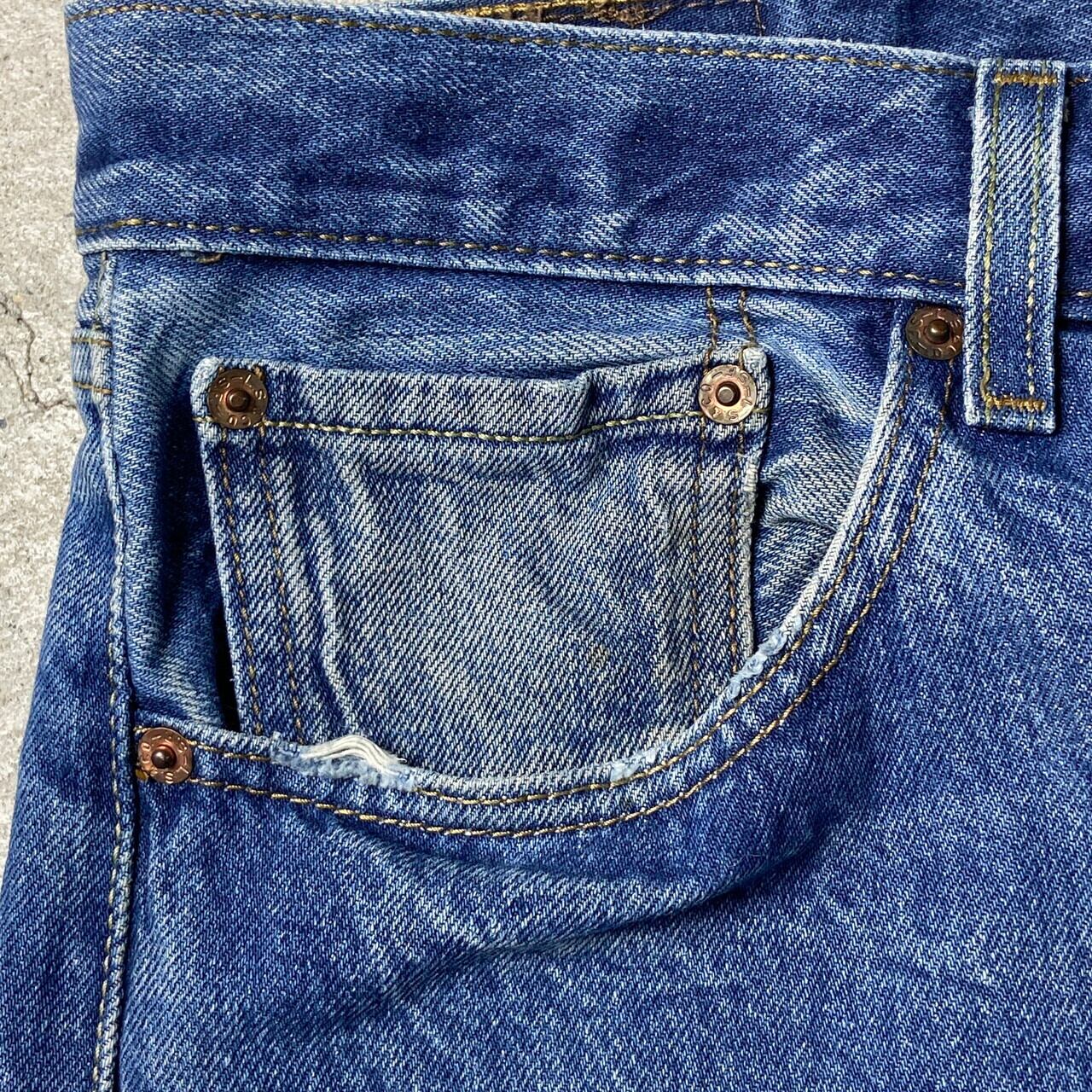 リーバイス569 Levis W34 ブルーデニム 青 ヒゲ 古着 15586 色 落ち