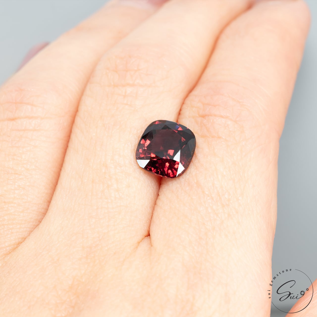 天然【非加熱】スピネル・オレンジーレッド 3.76ct GIA鑑別書 | SUI