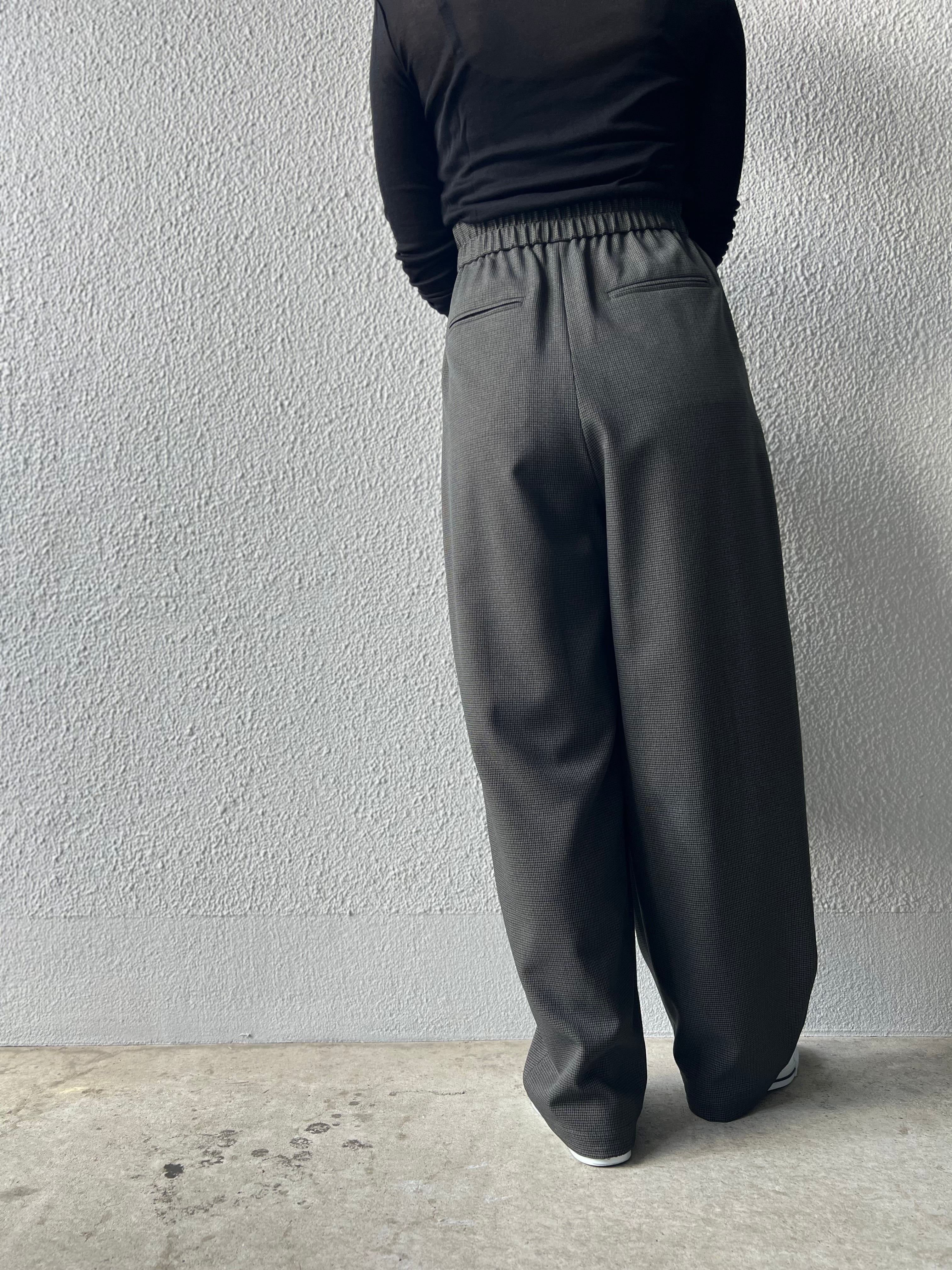 【PASSIONE】千鳥柄タックコクーンパンツ 536658