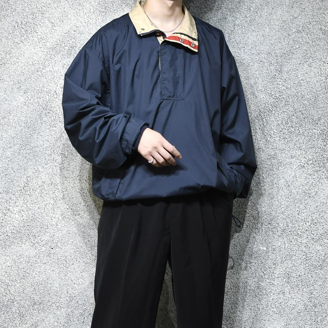 irregular red line damage jeans -nb283 | Pay ID