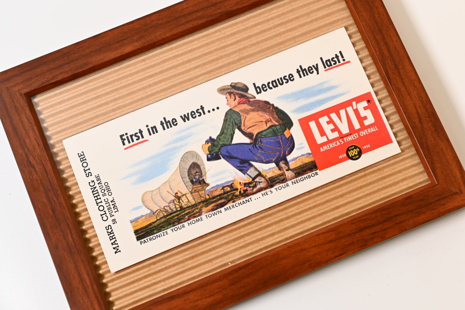 50's 100th Levi's Advertising Ink Blotter 10 | Button Works Store