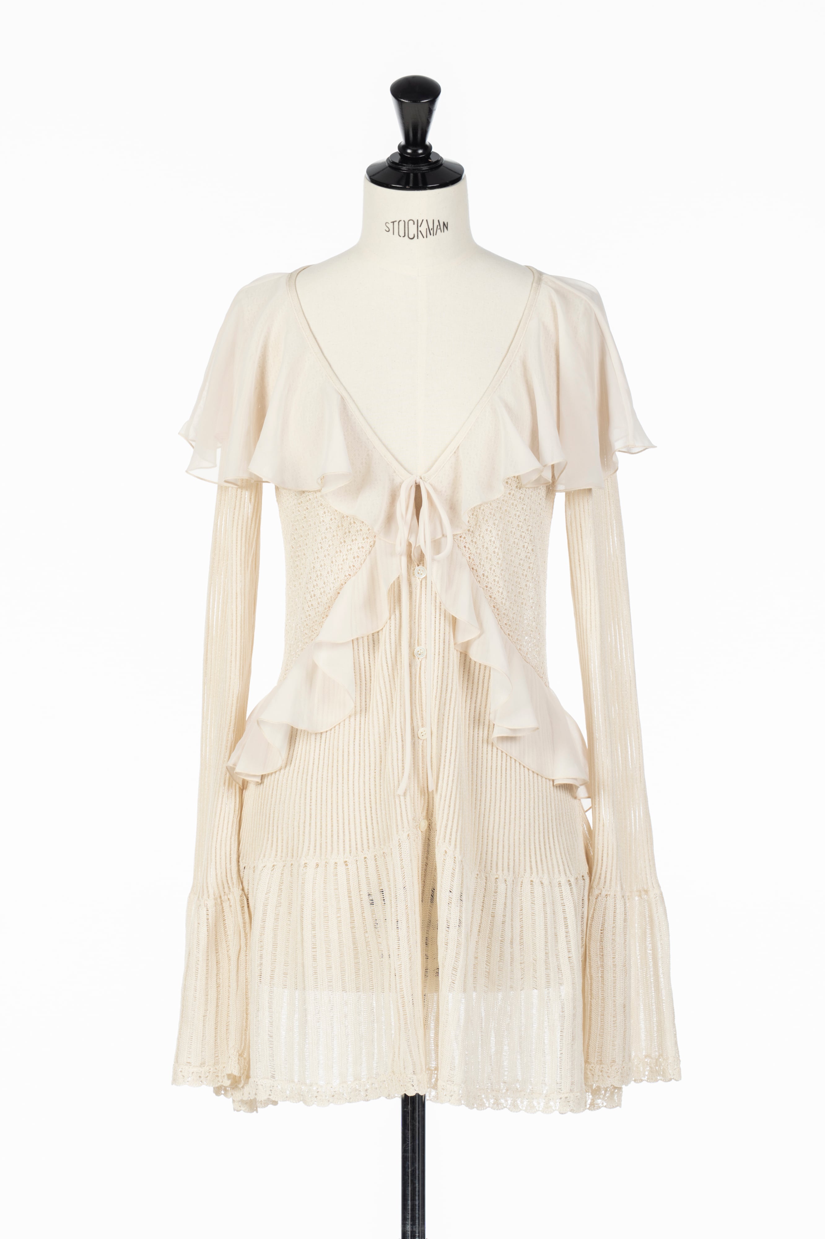 FETICO フェティコ　カーディガン 25AW】FETICO フェティコ / Jacquard-knit V-neck cardigan
