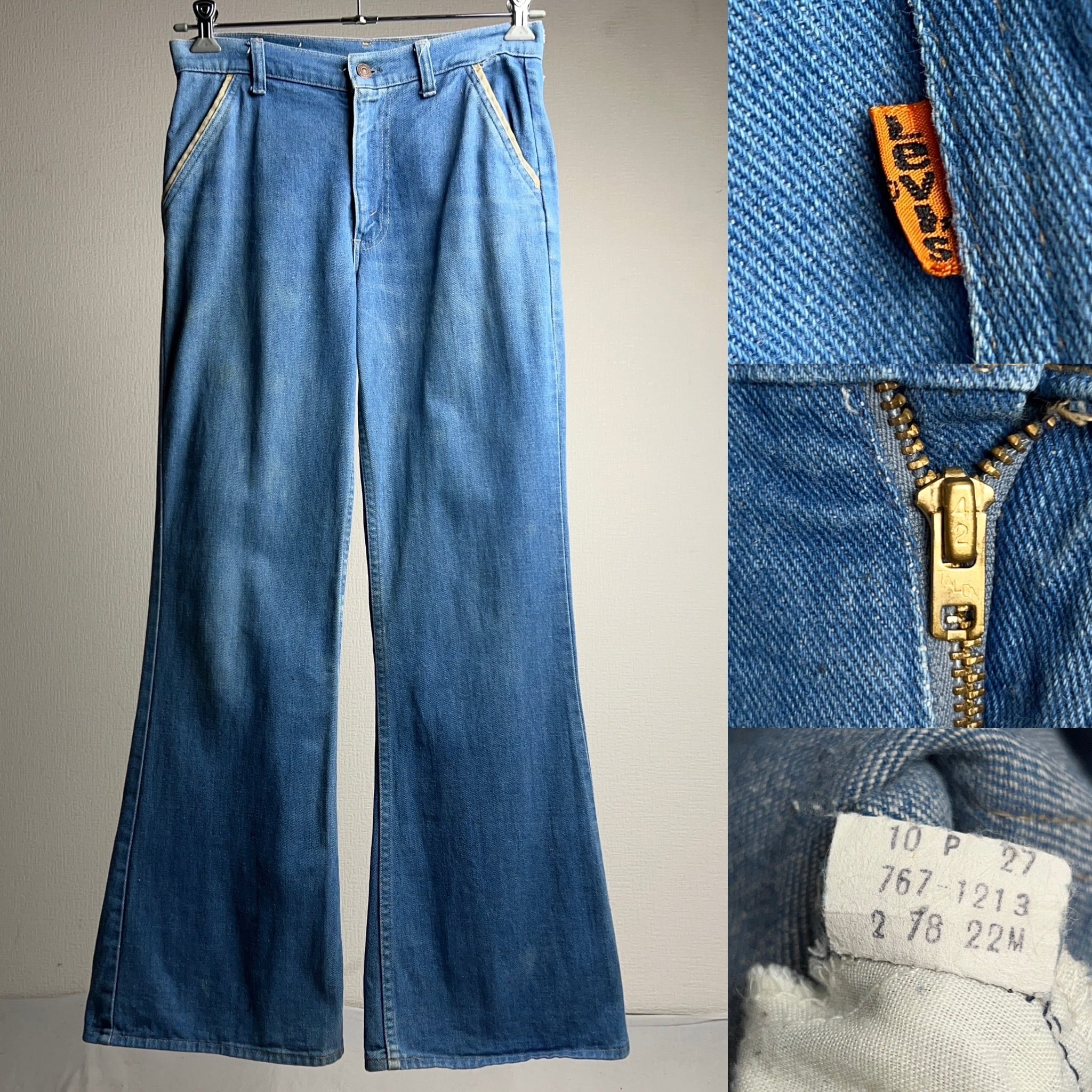 1970's “Levi's” FLARE JEANS W30 70年代 リーバイス オレンジ