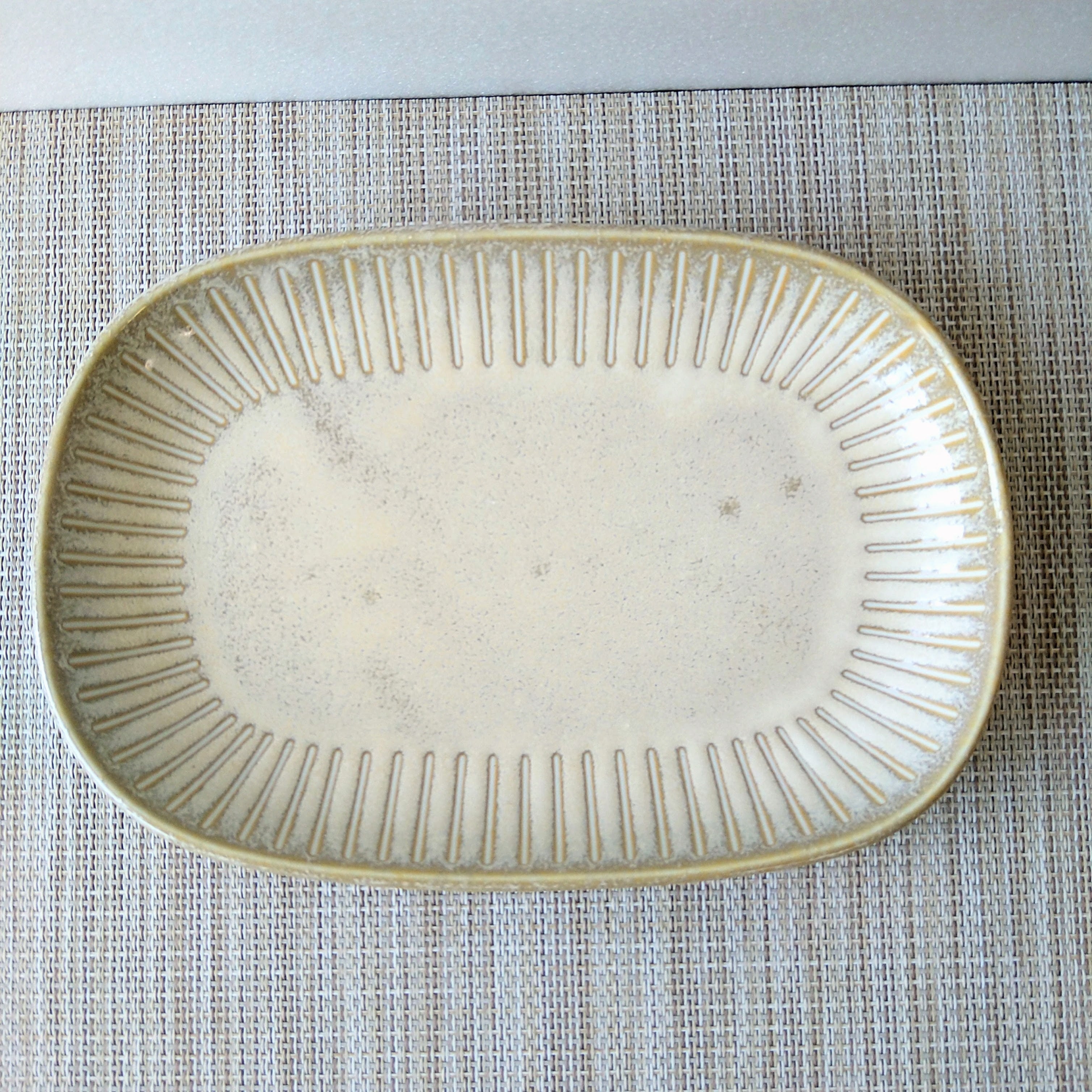 日本製 美濃焼 撥水十草 楕円皿 焼物皿 小判皿 Plate | うつわとくらし