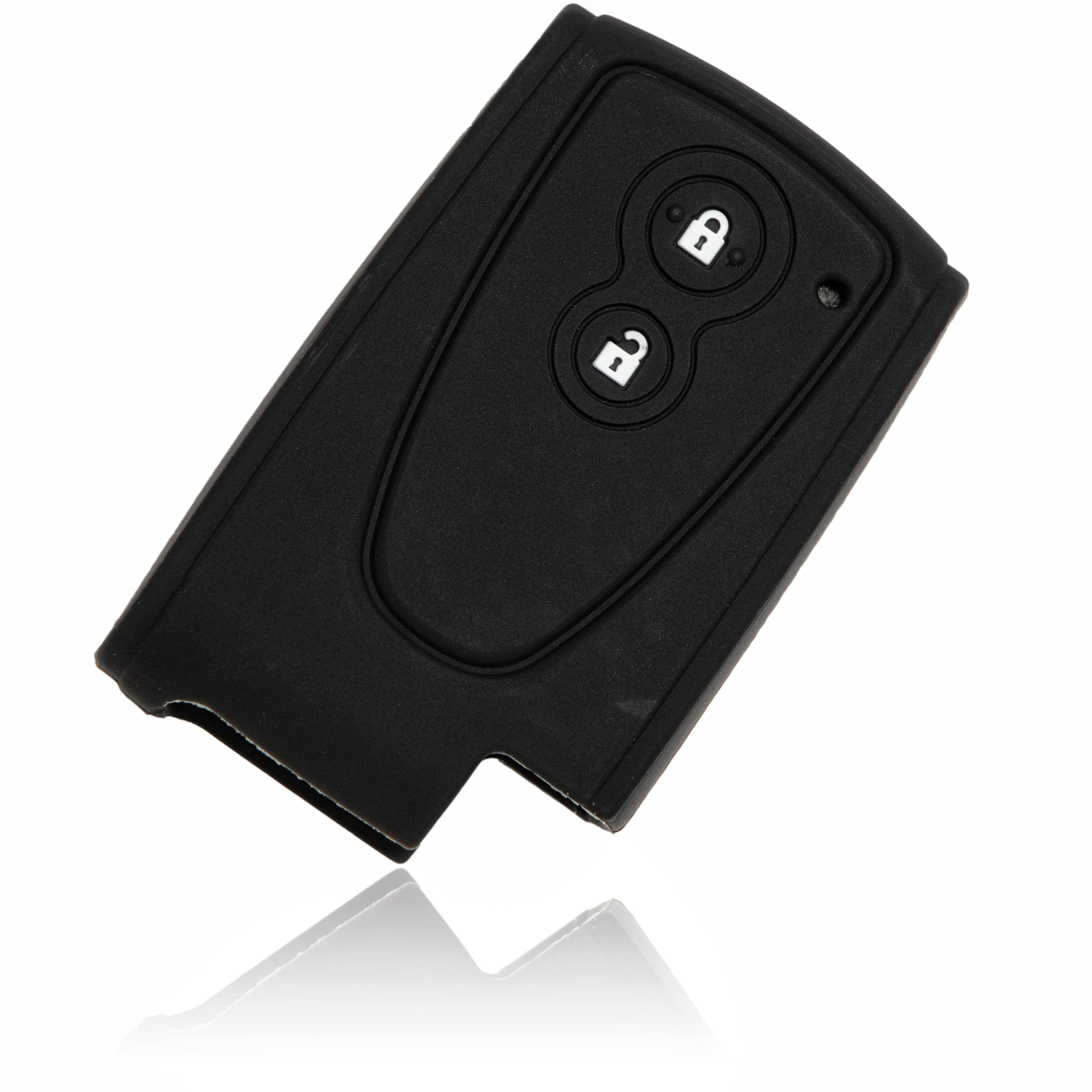 【MALAKO】ダイハツ車用 スマートキー用シリコンカバー 2ボタン ブラックレッド/コペン Copen LA400K / など 専用設計でピッタリサイズ!傷防止に最適!さらさらシリコンで手触り快適!(DAIHATSU車用)20210815152019-5790 18 (黒)
