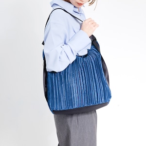 カラフルプリーツ2WAYリュック&トートバッグ(DSP-895)#205ネイビー