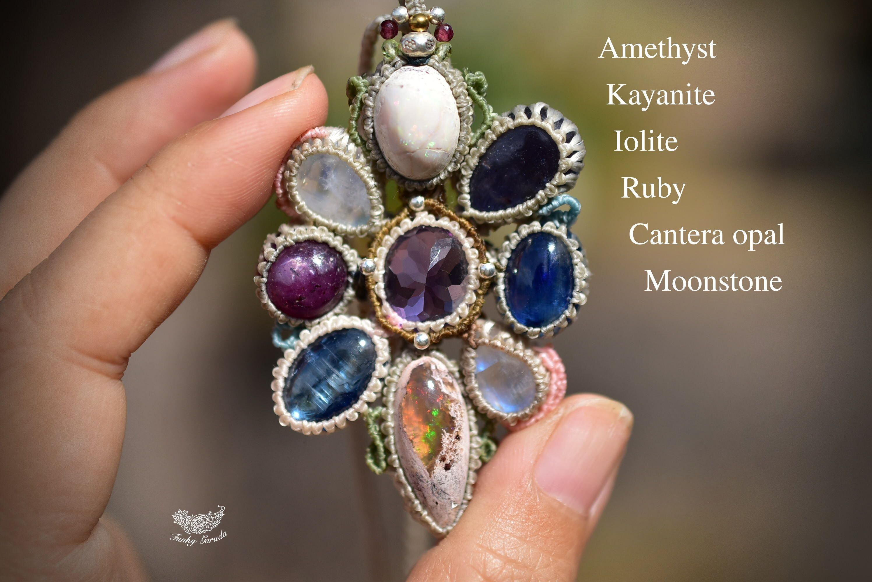 妖精の花★ マクラメペンダント174