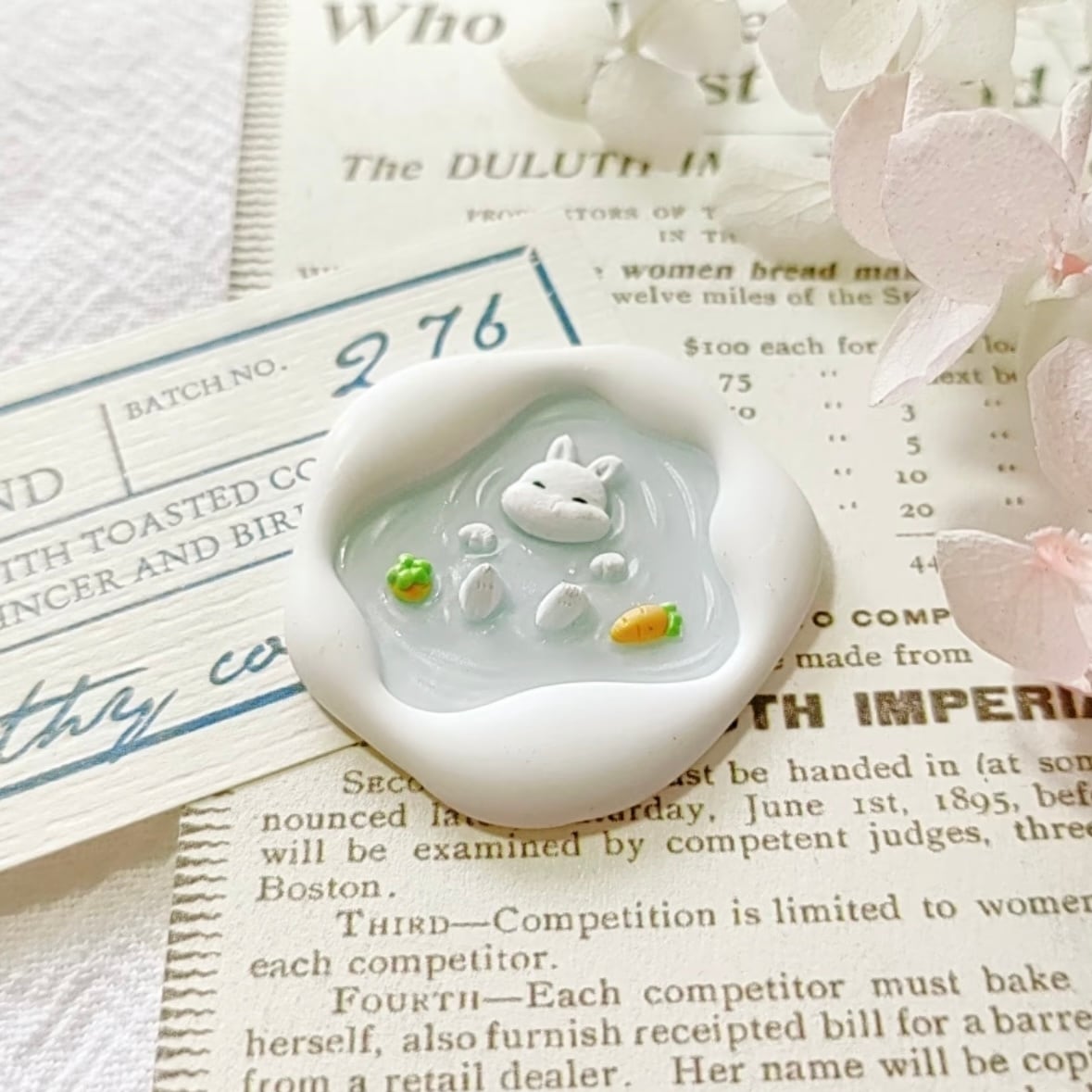 ゆる湯うさぎ｜Soaking Bunny 23mm・シーリングスタンプ | MountainSea