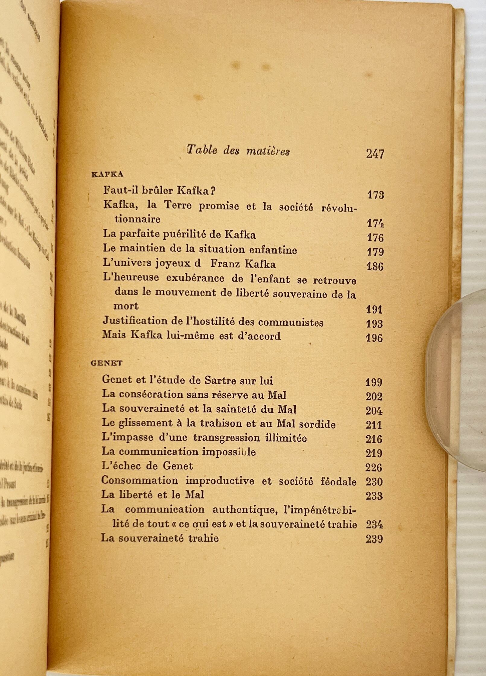 La litterature et le mal <Collection Idees> 文学と悪 / Georges Bataille ジョルジュ・バタイユ / Gallimard