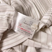 ARAMIS アラミス ボーダー 開襟 天竺 半袖 ポロシャツ M/ホワイト×グレー メンズ