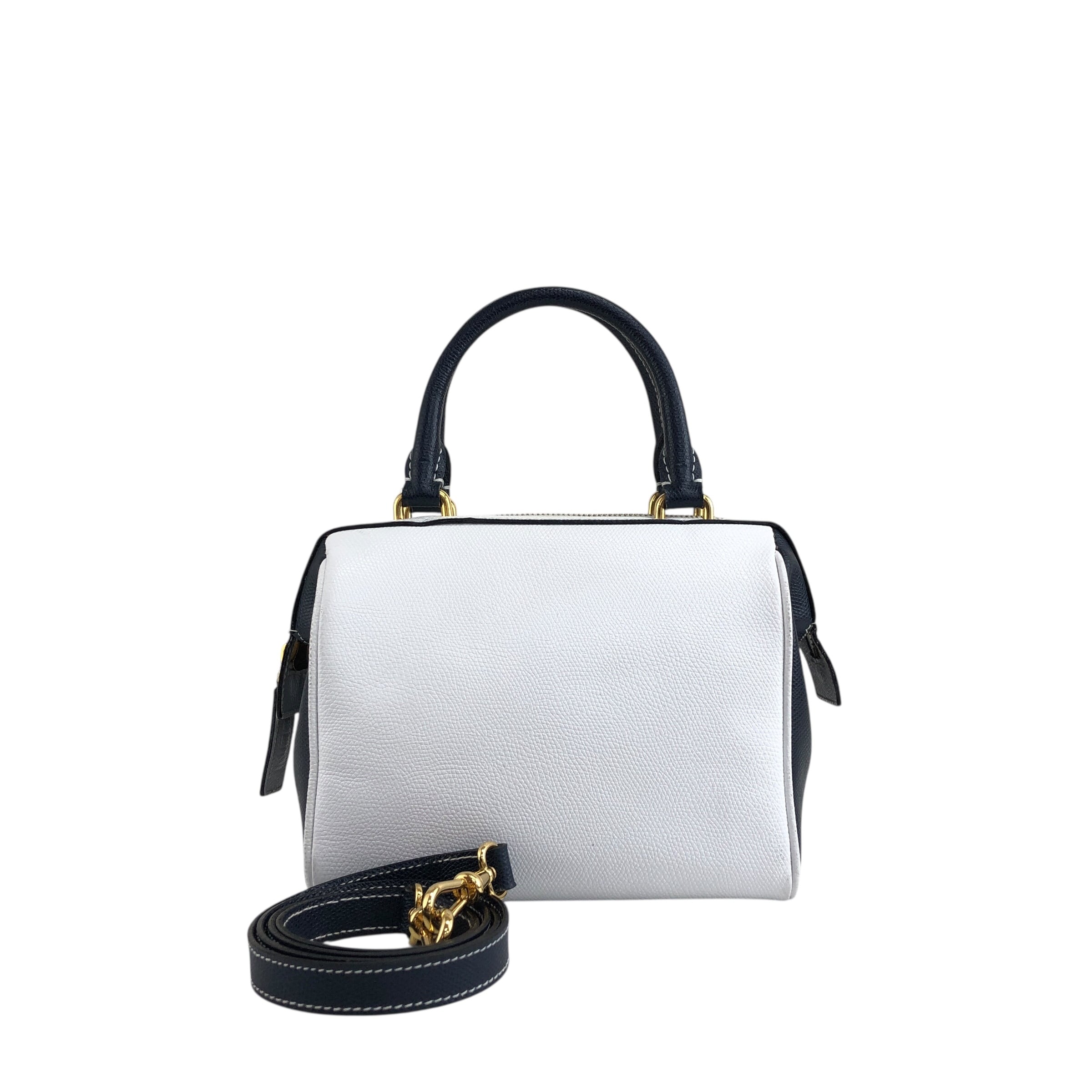 CELINE セリーヌ ショルダーバッグ ホワイト ネイビー バイカラー