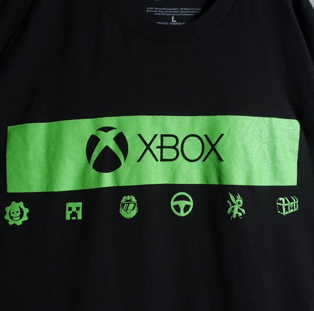 XBOX” Black logo print T-Shirt | 古着屋 FORCE