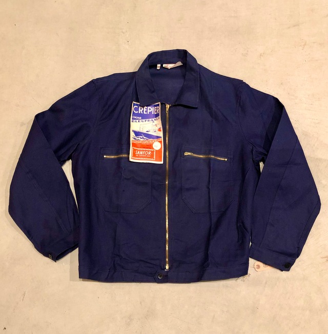 FRENCH WORK ZIP UP BLOUSON Dead Stock Sanfor