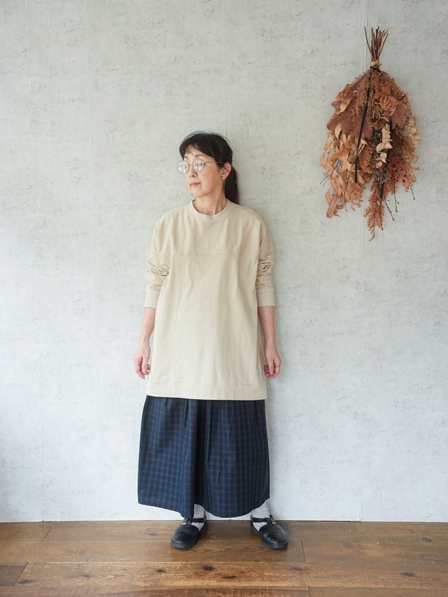 [NATURAL LAUNDRY]クラシック度詰ワイドロングTシャツ