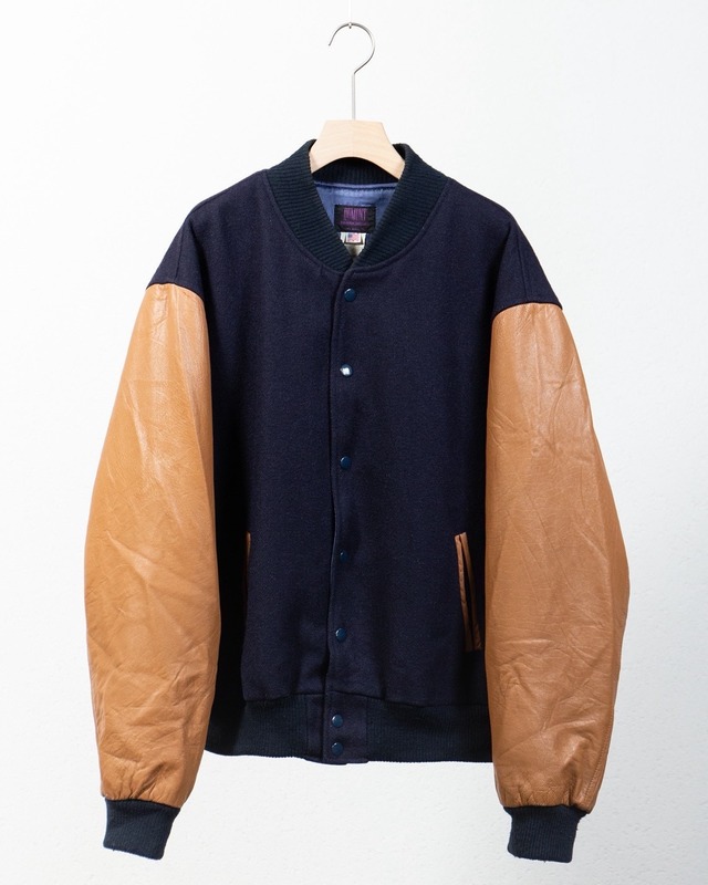 leather × wool award jacket / Made In USA