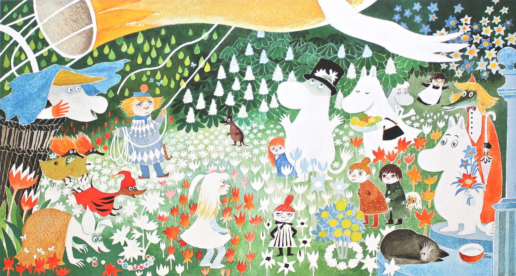 ムーミン 北欧 Putinki「デンジャラスジャーニー」送料無料 フレーム 展示用フック付アートポスター 絵画 インテリア アート