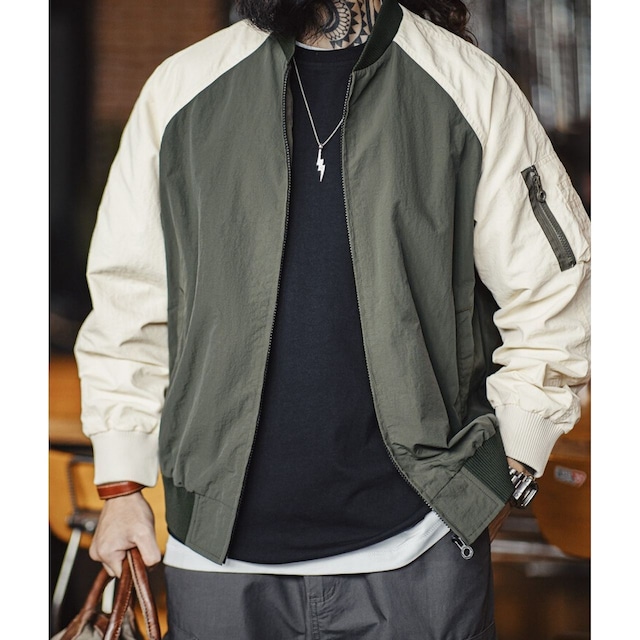 ワークウェアレトロコントラストMA1パイロットジャケット 225047