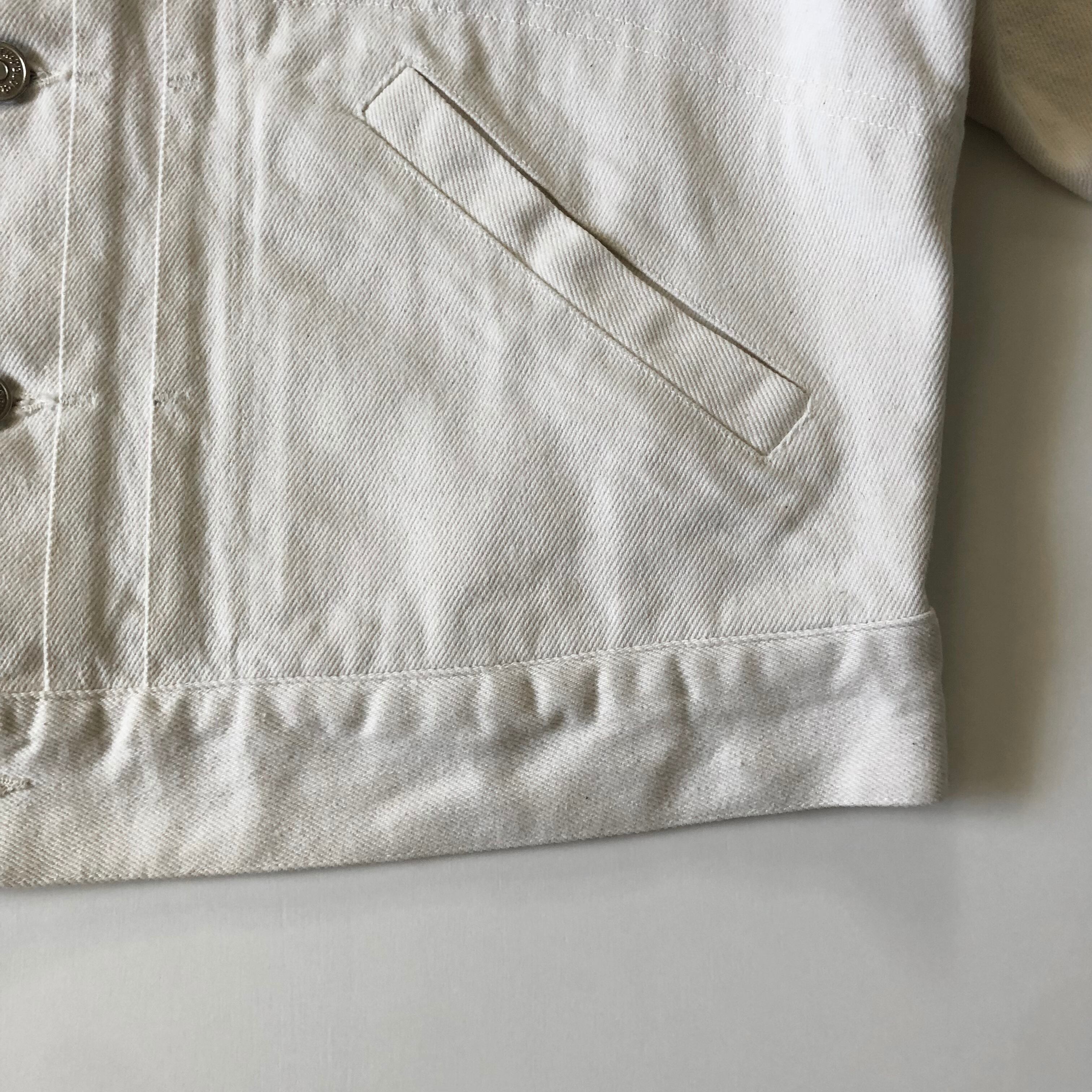 80-90s Ralph Lauren white denim jacket 