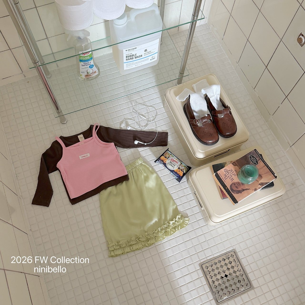 brown L［即納］vive rib tee 26autumn/ ninibello