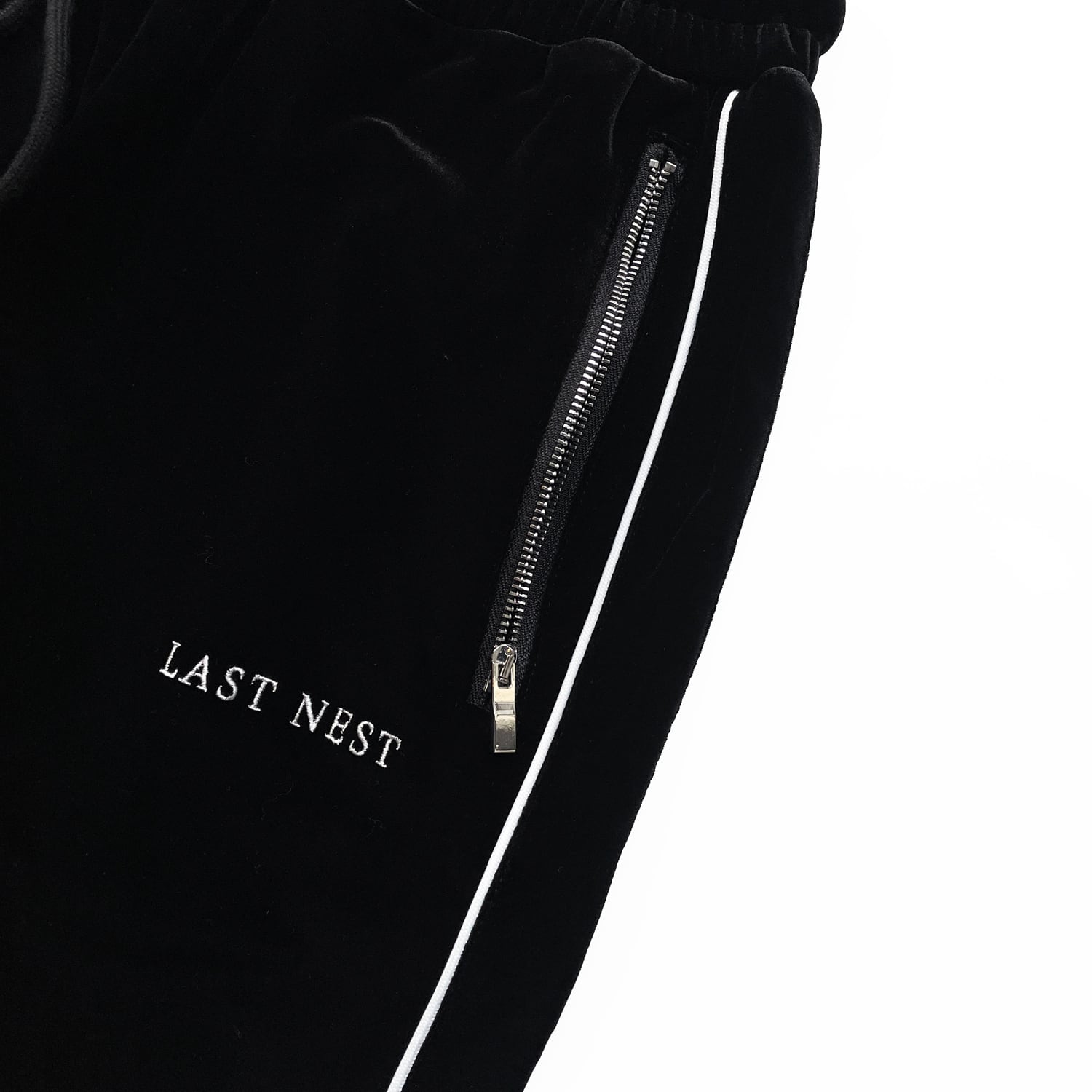LAST NEST / VELOUR EMBROIDERY TRACK PANTS | HOLICK