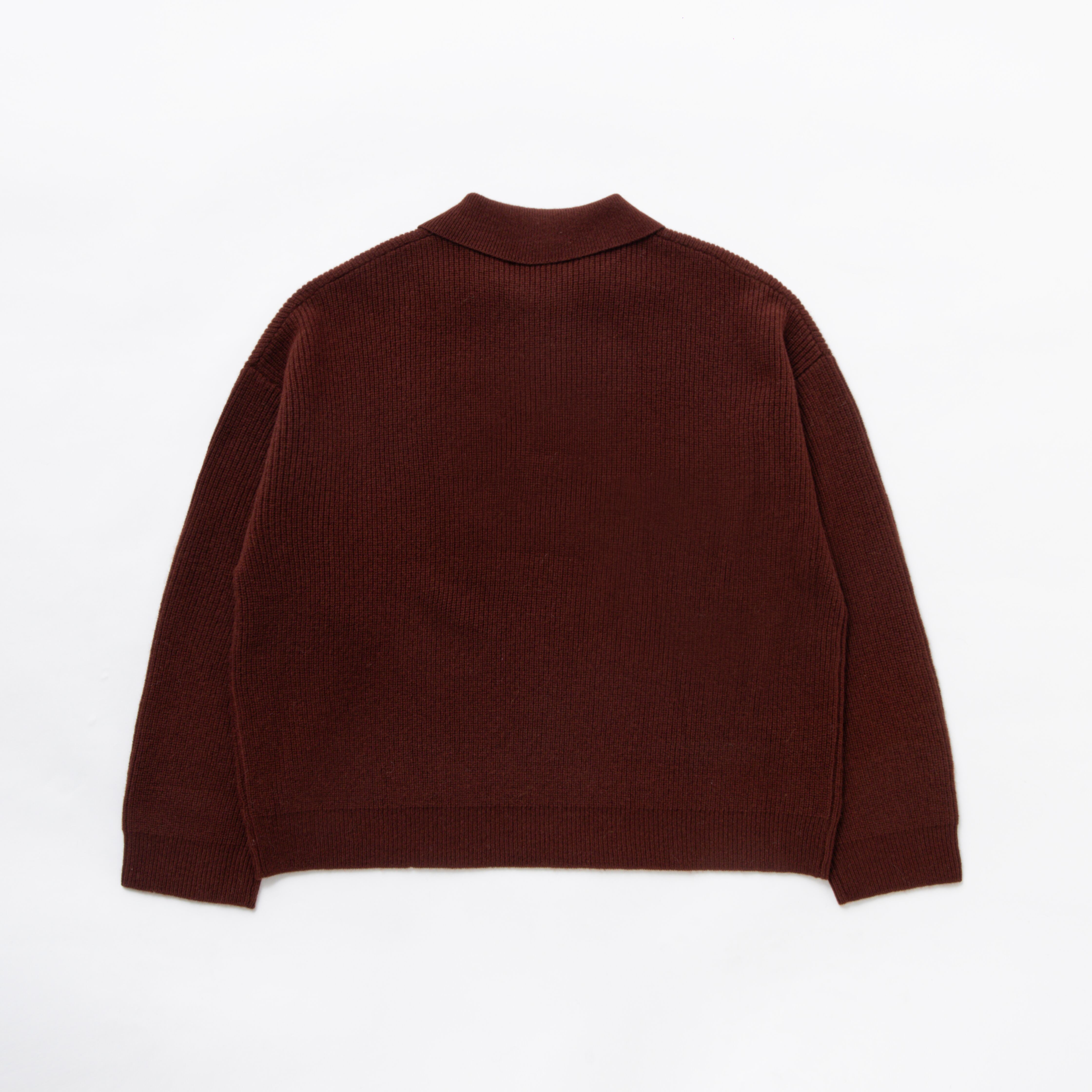 Zipup knit polo shirt (BROWN) | TTTMSW
