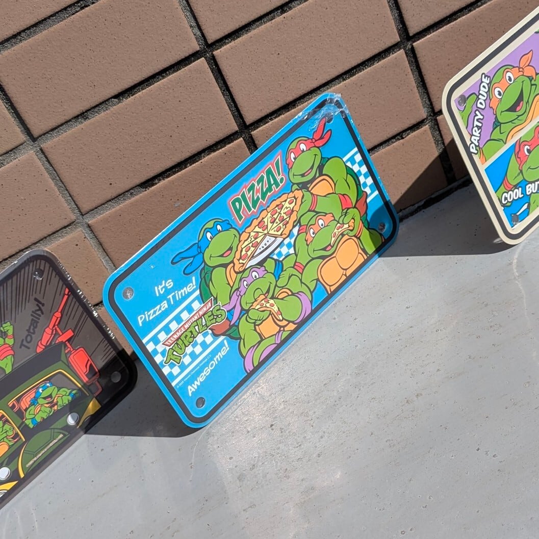 【 BIKER CM PLATE / ミニプレート 】Teenage Mutant Ninja Turtles ( ティーンエイジ ミュータント ニンジャ タートルズ ) / CM PLATE / CMプレート / ライセンスプレート 〚アメリカン雑貨 アメトイ〛