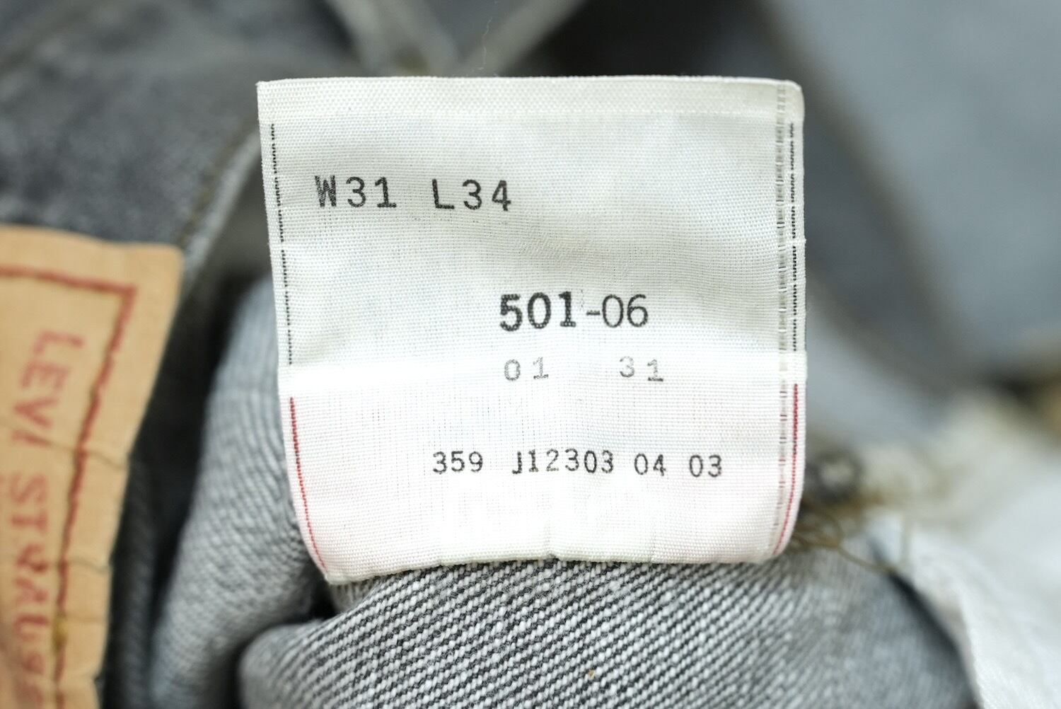 4134 Levi's リーバイス 501-06 W31 L34 2003年 フィリピン製 先 4134 Levi's リーバイス 501-06 W31 L34 2003年 フィリピン製 先