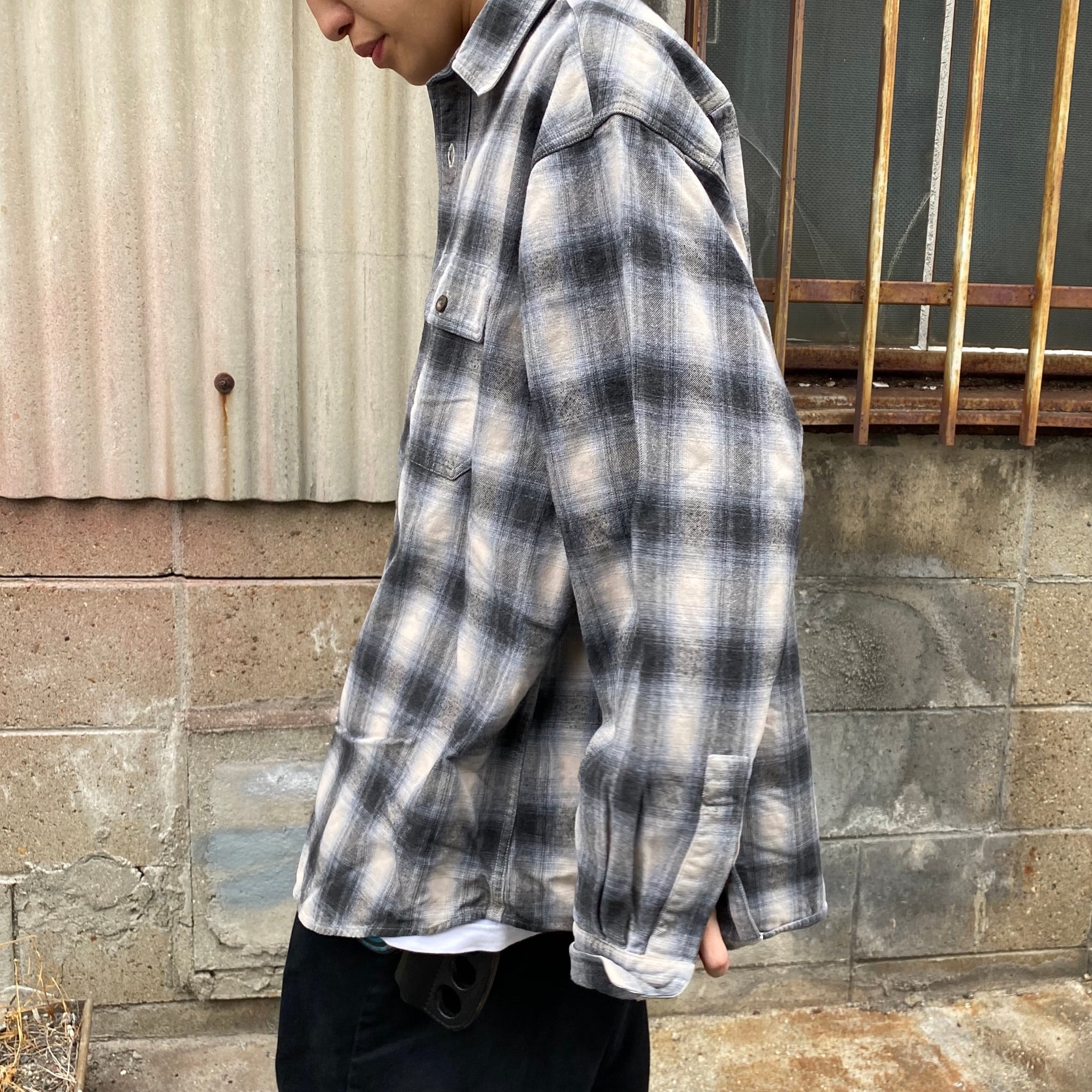 WOOLRICH ウールリッチ オンブレチェック柄 ライトネルシャツ 長袖