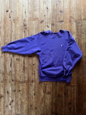 90's 刺繍タグ チャンピオンRW 無地 グレープ 表記(XL) USA製