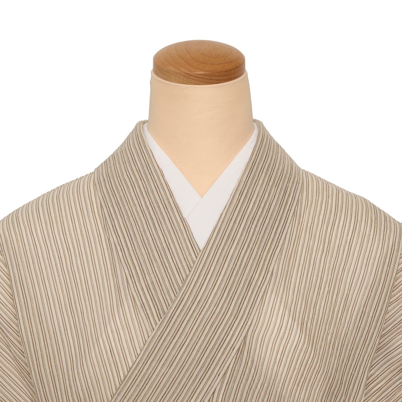 吉新織物 変り縞模様 小千谷ちぢみ 麻単衣着物【未着用品】 | かわの屋