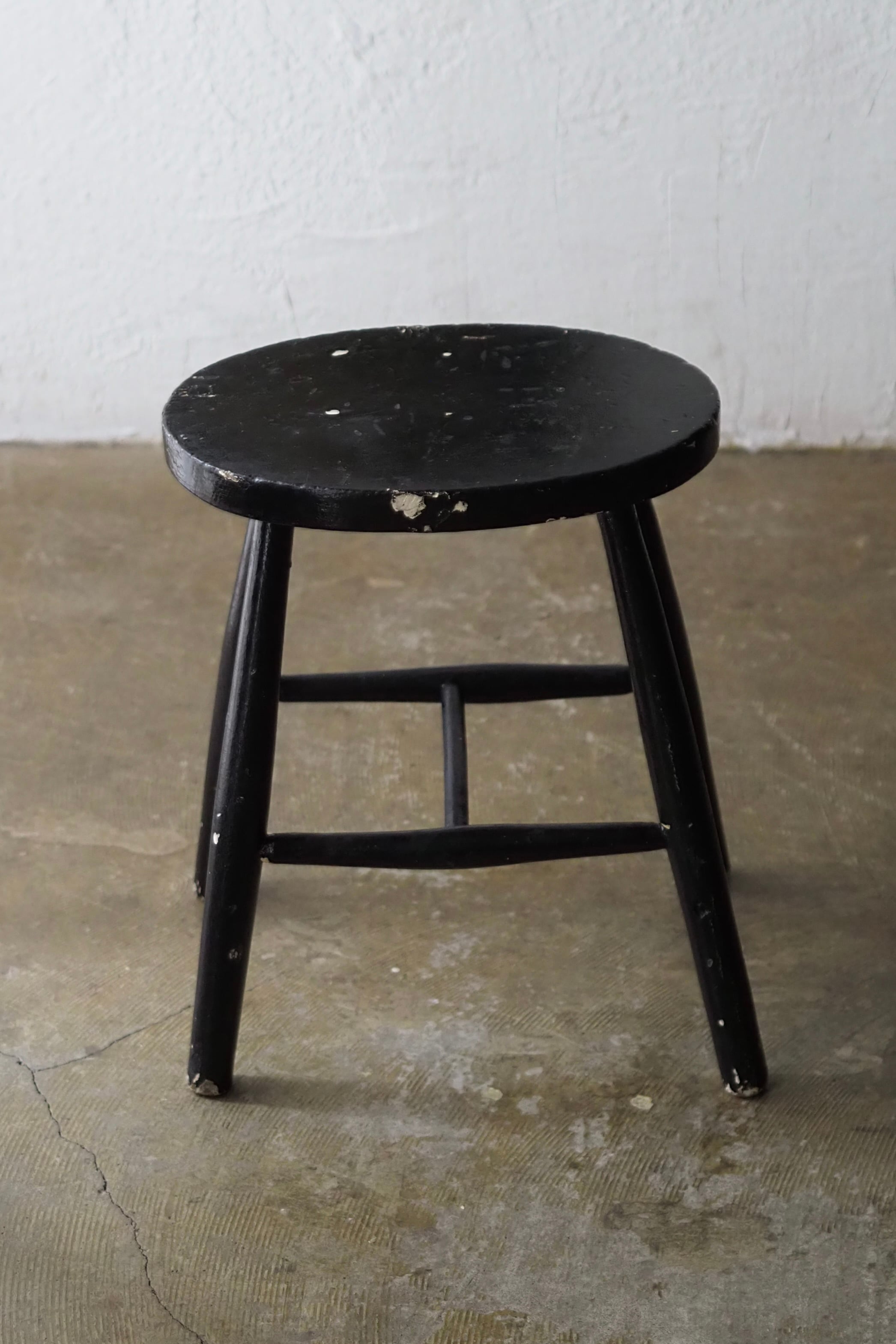 楕円形スツール 黒 ワインレッド 2色 楕円の黒いスツール-antique oval black stool | アンティーク