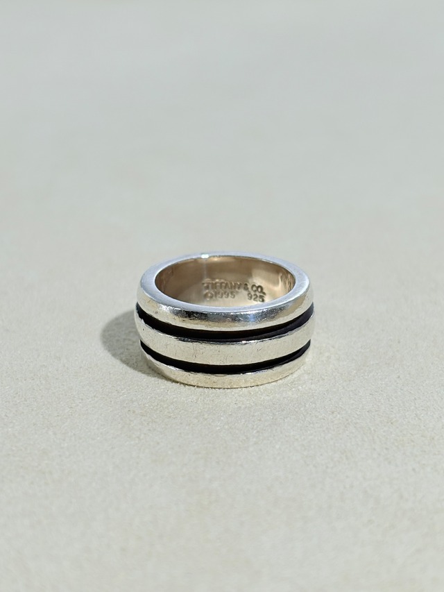 Grooved Double Line Ring #9 -Tiffany&Co-