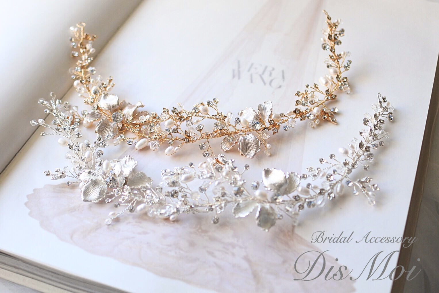 小枝アクセサリー silver/gold ~ブライダルヘッドドレス~ ≪HV-08