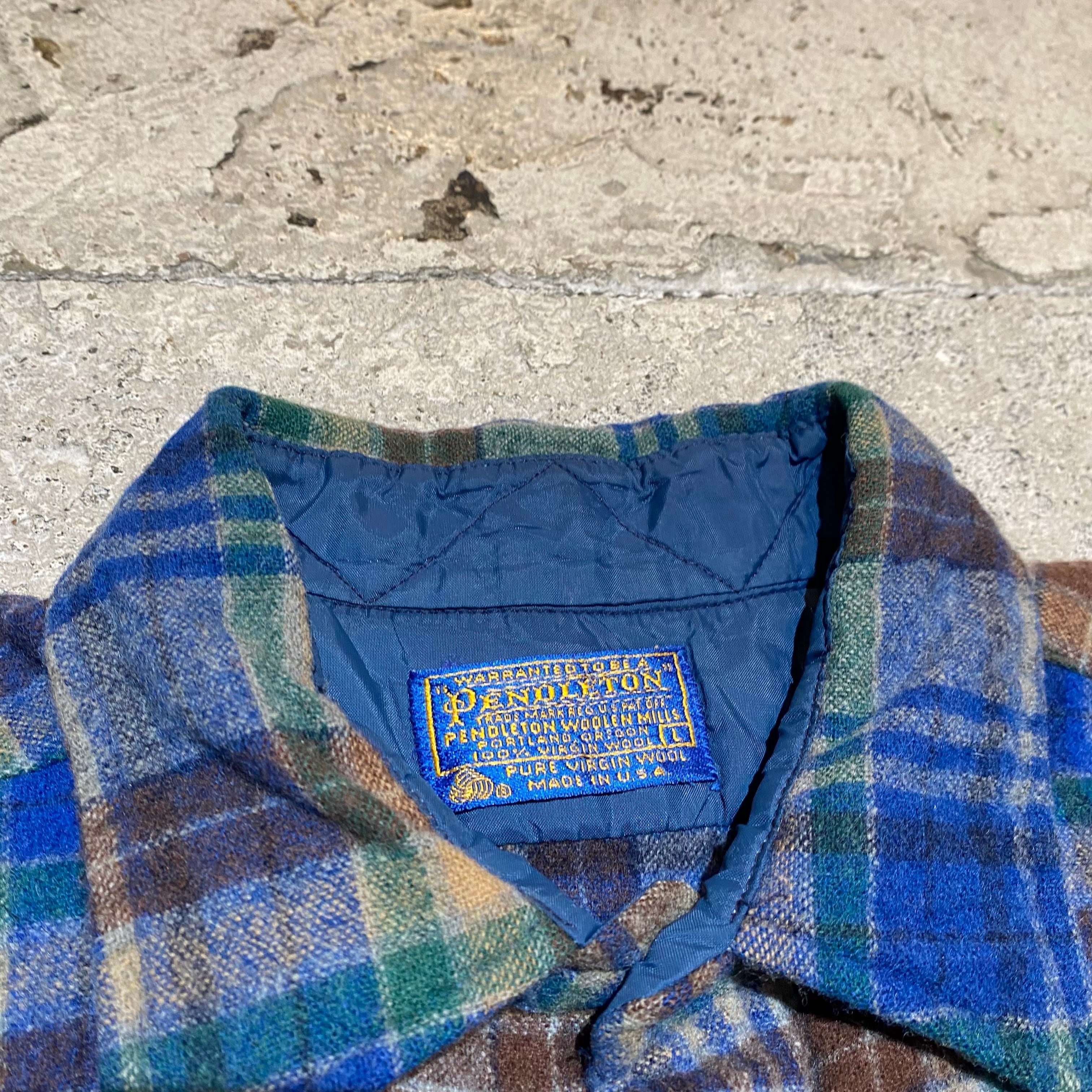 70s〜 PENDLETON / ペンドルトン USA製 チェック柄 ウールシャツ  