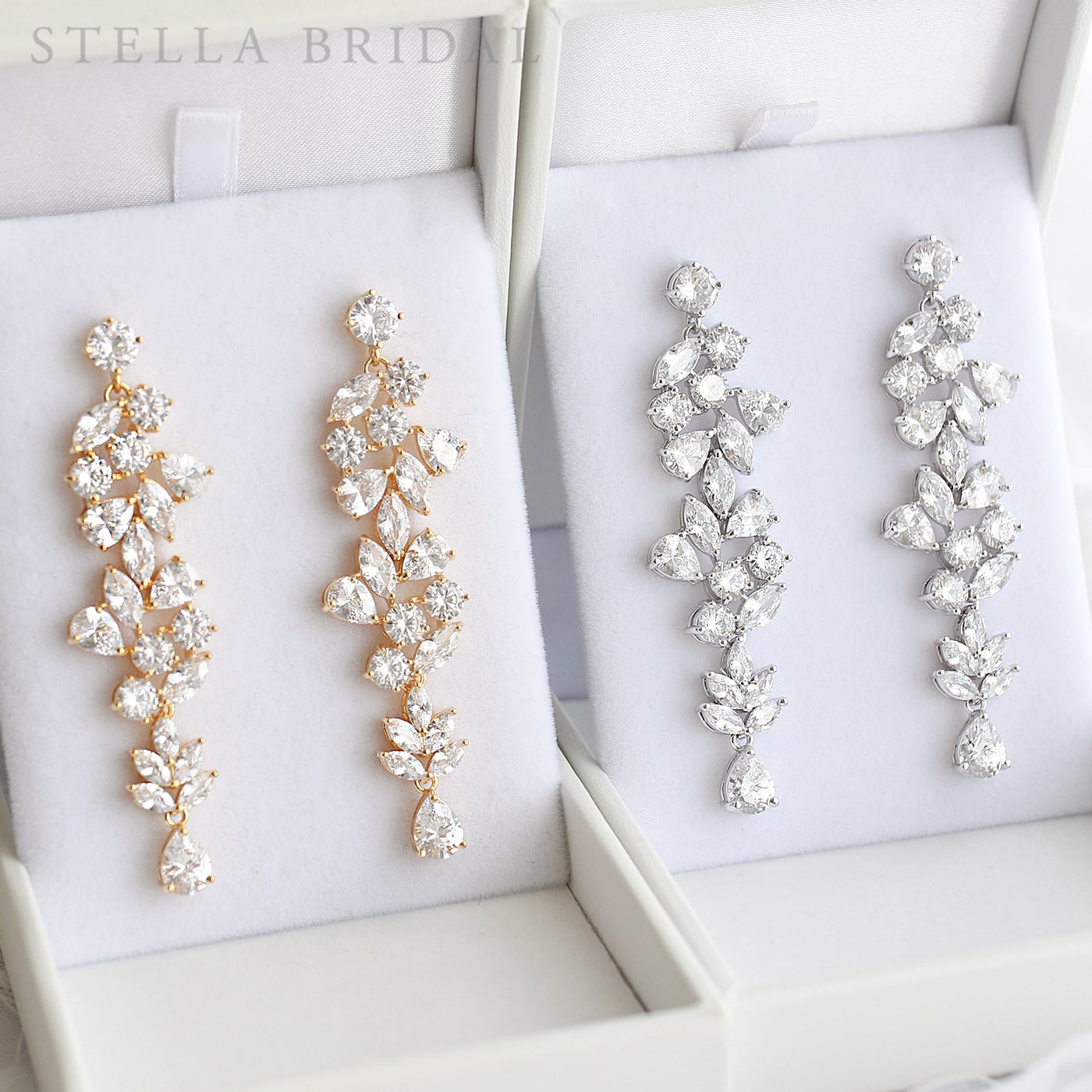 STELLA BRIDAL キュービックジルコニア　イヤリング